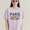 [BENSIMON] Summer 22 VINTAGE LOGO HALF SLEEVE - LAVENDER