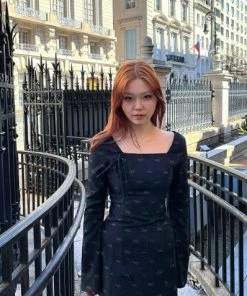 Best Sellers [POPSIZ] Summer 22 Bow Print Ribbon Dress