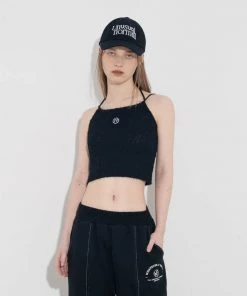 UNORMAL [UNUSUALNORMAL] SS 22 2WAY HALTER KNIT_BLACK Best Sellers