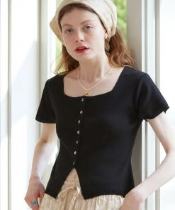 Best Sellers [ANEDIT] Summer 22 Summer Square Cardigan_BK