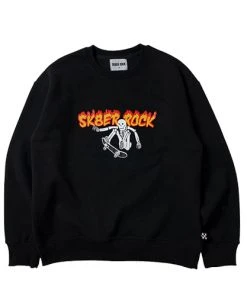 SK8ERROCK [SK8ER ROCK] FW 21 SKELETON SK8ER SWEAT SHIRT BLACK