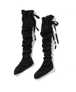 [BAQUEMIN] Seasonless Shirring Socks (Black)