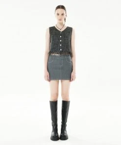 [LARTIGENT] Summer 22 GREY MINI SKIRT(GRAY) Best Sellers