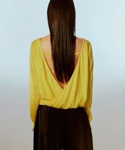 Best Sellers [AGA] Summer 22 BACK DRAPE LONG SLEEVE - YELLOW