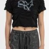 [GIMMETHEYOUNG] SS 22 SHIRRING T-SHIRTS_22SS / BLACK