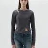 [LARTIGENT] SS 22 CUTTING TOP(CHARCOAL)
