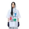 Best Sellers [FEVERTIME] SS 22 Spray Graphic Short-sleeved T-shirt White