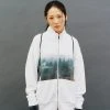 Best Sellers [FEVERTIME] SS 22 Forest Cotton Track Zip-up White
