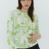 [ROCCI ROCCI] Summer 22 Fairy Garden Long Sleeve T-shirt (GREEN)