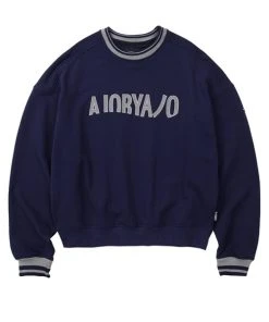 Best Sellers [AJO BY AJO] SS 22 Logo Oversized Sweatshirt [Navy]