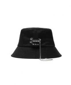 [DXOH] Seasonless DXOH PIN BUCKET HAT [BLACK]