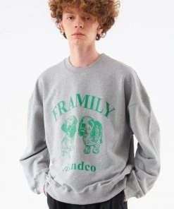 [RIANDCO] SS 22 [M] Framily Sweatshirts Melange Grey