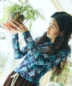 Best Sellers [HOKUS POKUS] Summer 22 Plant Long Sleeve / Navy