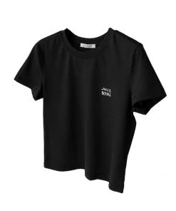 JULIE BEANS [JULYE HAN] SS 22 Basic Silk Blended Crop Top - Black Best Sellers