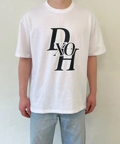 Best Sellers [DXOH] Seasonless STACK LOGO TSHIRT WHITE