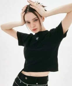 Best Sellers [NASTY FANCY CLUB] Summer 22 NFC DIAGONAL LINE TEE (BLACK)_F22QB440