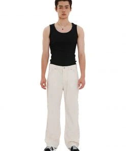 [LECYTO] Summer 22 EDGED WIDE STUD COTTON PANTS_(IVORY)