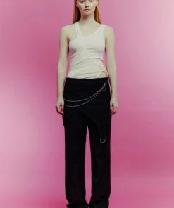 Best Sellers [PARKSSY] SS 22 Low-rise Wrap Flared Ring Pants _ Black