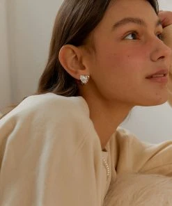 [MIDNIGHT MOMENT] Seasonless Bumpy Love Earring - Silver