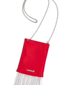 Best Sellers [CRANK] Seasonless ENAMEL CHAIN FRINGE MINI BAG_RD