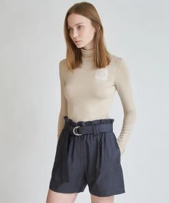 Best Sellers [LO AXUAL] SS 22 HIGH WAIST BELT BANDING HALF PANTS