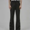 [FLARE] SS 22 E86 Flare Layered Stud Pants - Black (FL-222)