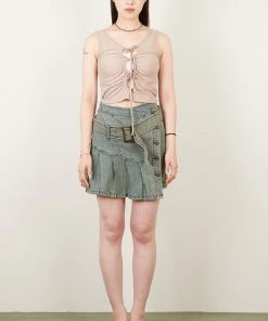 Best Sellers [OUTXO] Summer 22 String Open Top Beige