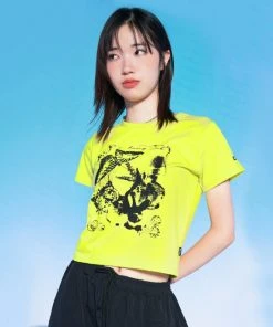 Best Sellers [NASTY FANCY CLUB] Summer 22 MISTY IMAGINE STANDARD TEE (NEON GREEN)_F22QB455