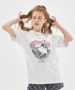 Best Sellers [NASTY FANCY CLUB] SS 22 PEPPER AND DUST TEE (LIGHT MELANGE)_F22QB441