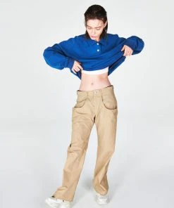 [RANDELL] SS 22 PAPER LOW-RISE PANT, BEIGE