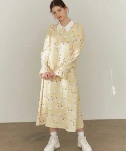 JULIE BEANS [JULYE HAN] SS 22 Collar Ruffle Dress - Pencil