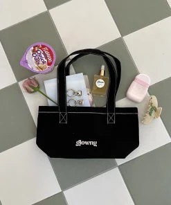 GLOWNG Best Sellers [GLOWNY] Seasonless GLOWNY CANVAS TOTE BLACK