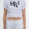 Best Sellers [GIMMETHEYOUNG] SS 22 SHIRRING T-SHIRTS_22SS/ WHITE