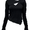 [MEZZOKUNST] Seasonless Braid Cutout Top - Black Best Sellers