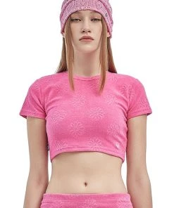 [CRANK] Summer 22 FLOWER TERRY CROP TOP_PK