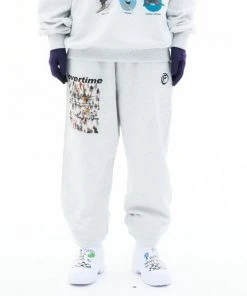 Best Sellers [FEVERTIME] SS 22 Itizen Wide Jogger Sweatpants White Melange (Non-fleece-lined)