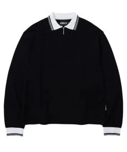 [AJO BY AJO] SS 22 Cable Stitch Collar Zip Up [Black] Best Sellers