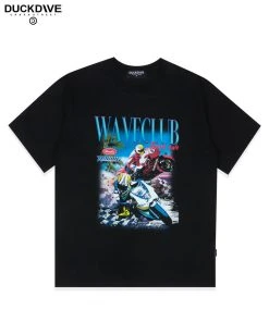 Best Sellers [DUCKDIVE] Summer 22 Motorcycle T-shirt Black