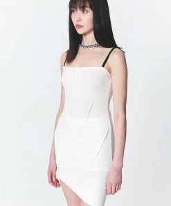 [INPREP] SS 22 Raw Edge Mini Dress White Best Sellers