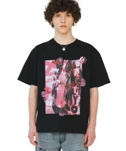 Best Sellers [LECYTO] Summer 22 POSTER CRACK T-SHIRT_(BLACK)