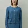 [STEP AROUND] SS 22 Tweed-round Cardigan_BLUE