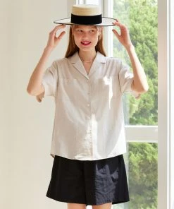 Best Sellers [ANEDIT] Summer 22 Open Collar Half Shirt_BE