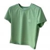JULIE BEANS Best Sellers [JULYE HAN] SS 22 Basic Silk Blended Crop Top - Green