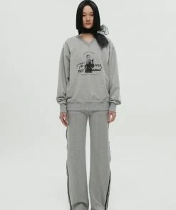 [NACHE] SS 22 DOUBLE PINKO LINE PANTS - GRAY Best Sellers