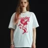 Best Sellers [WONDER VISITOR] Summer 22 Mono-Punk Angel Overfit T-Shirt [WH-pink]