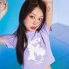 Best Sellers [NASTY FANCY CLUB] Summer 22 BOLD FLOWER CROP TEE (LILAC)_F22QB454