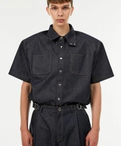 [ANOTHER YOUTH] Summer 22 Point Button Shirts - Denim Best Sellers
