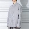 Best Sellers [MASSNOUN] SS 22 STRIPE INVERTED PLEATS SHIRTS MSTST001-BK