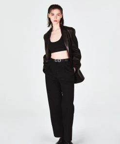 Best Sellers [RANDELL] SS 22 MAPLE PANTS, BLACK