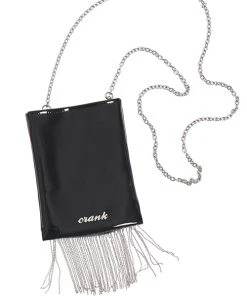 Best Sellers [CRANK] Seasonless ENAMEL CHAIN FRINGE MINI BAG_BK